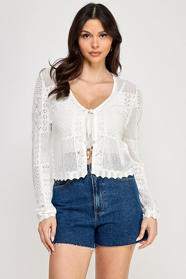 Fauxchet Tie Cardigan