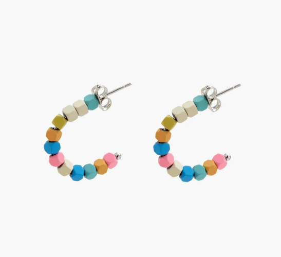 Bahama Beaded Hoop Earrings