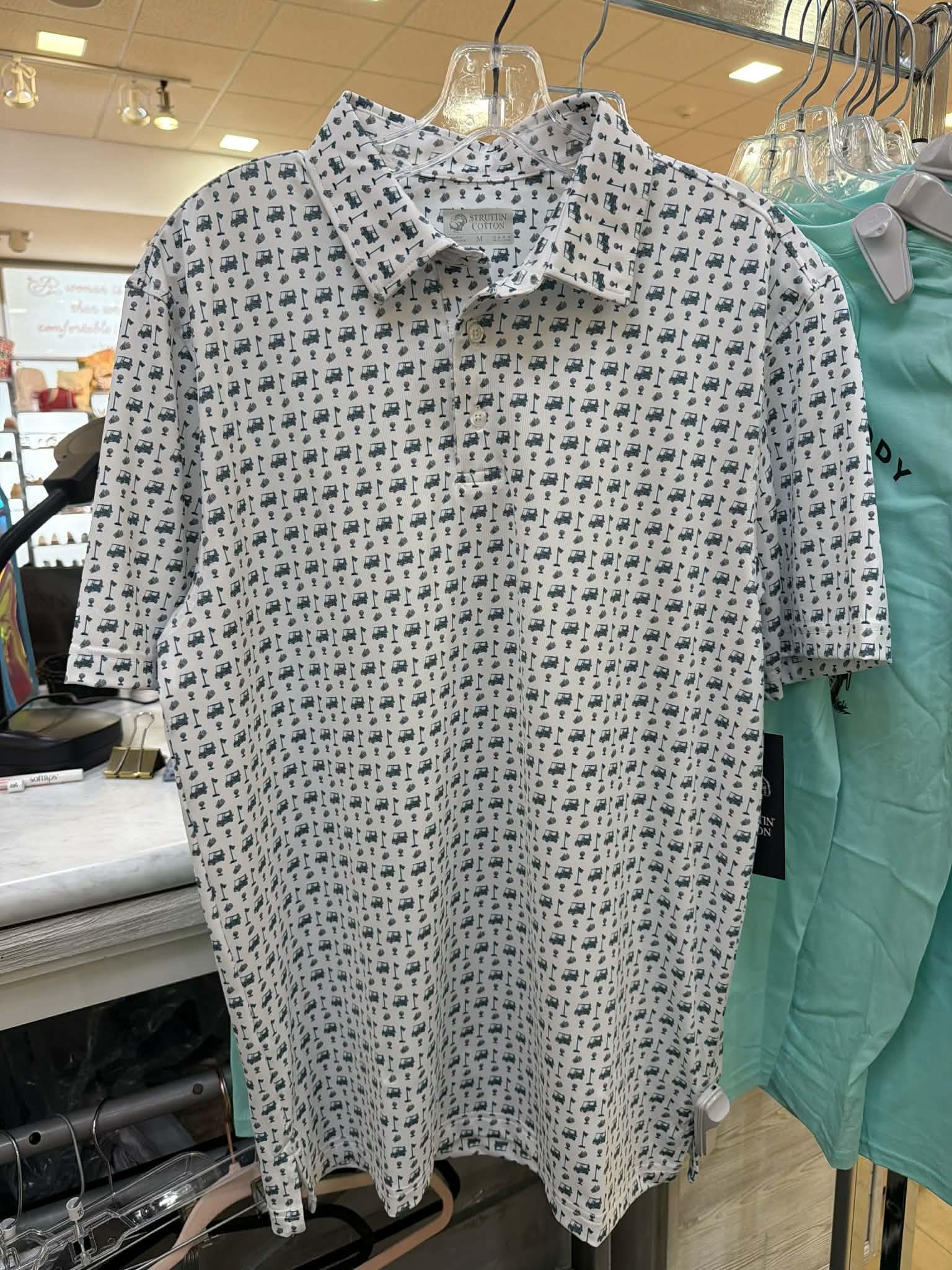 Cart Patch Only Performance Polo - White