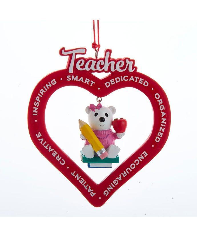 Teacher Heart Ornament