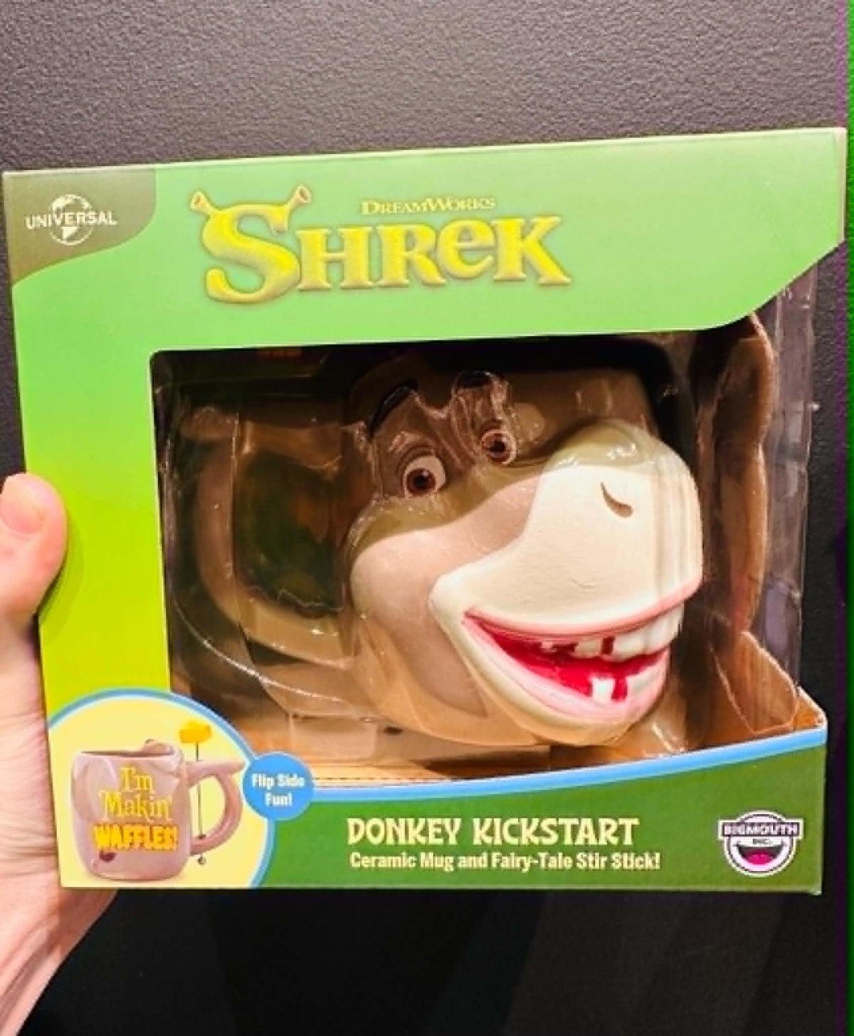 Shrek Donkey Kickstart Ceramic Mug & Fairy Tale Stir Stick