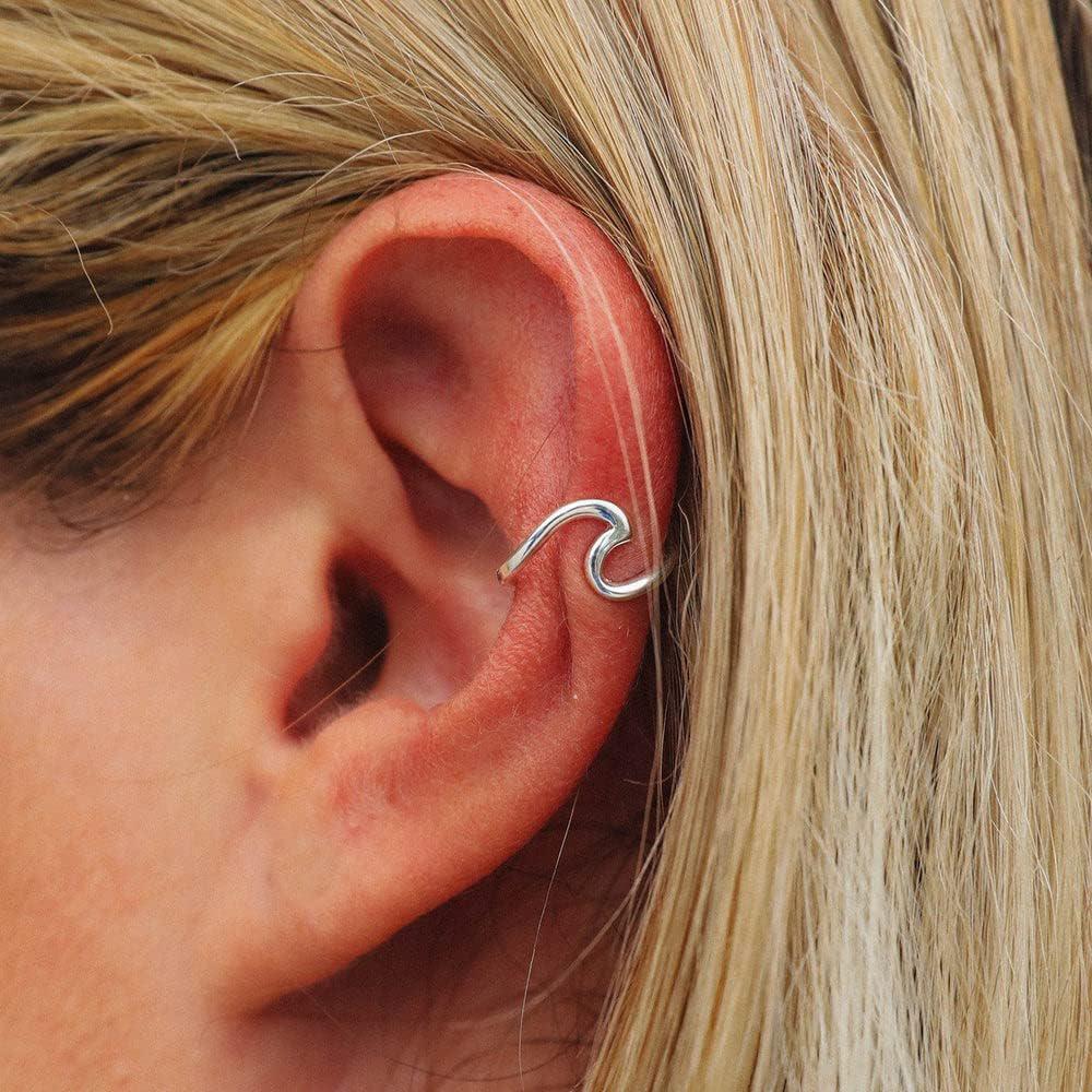 Silver Wave Ear Cuff