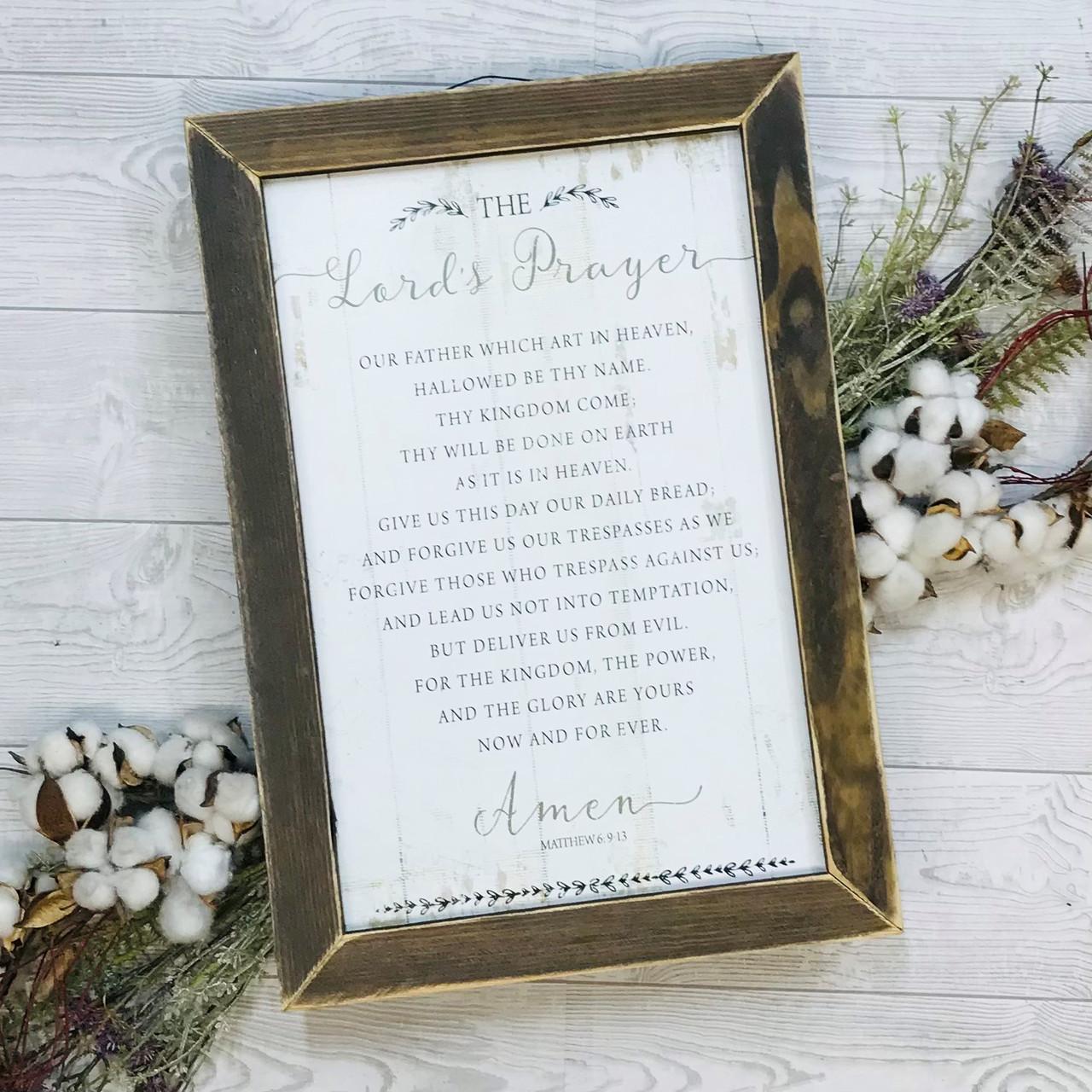 The Lords Prayer 12x18 Frame