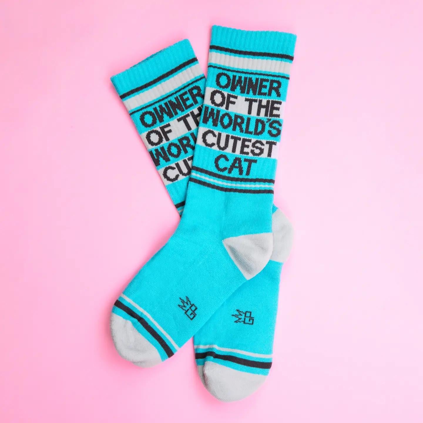 World's Cutest Cat Gym Socks