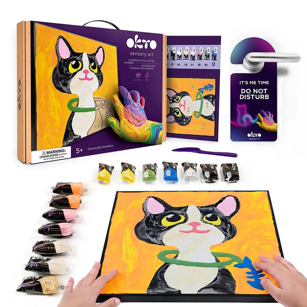 OKTO Sensory Art - Coloring Clay Set by Numbers
