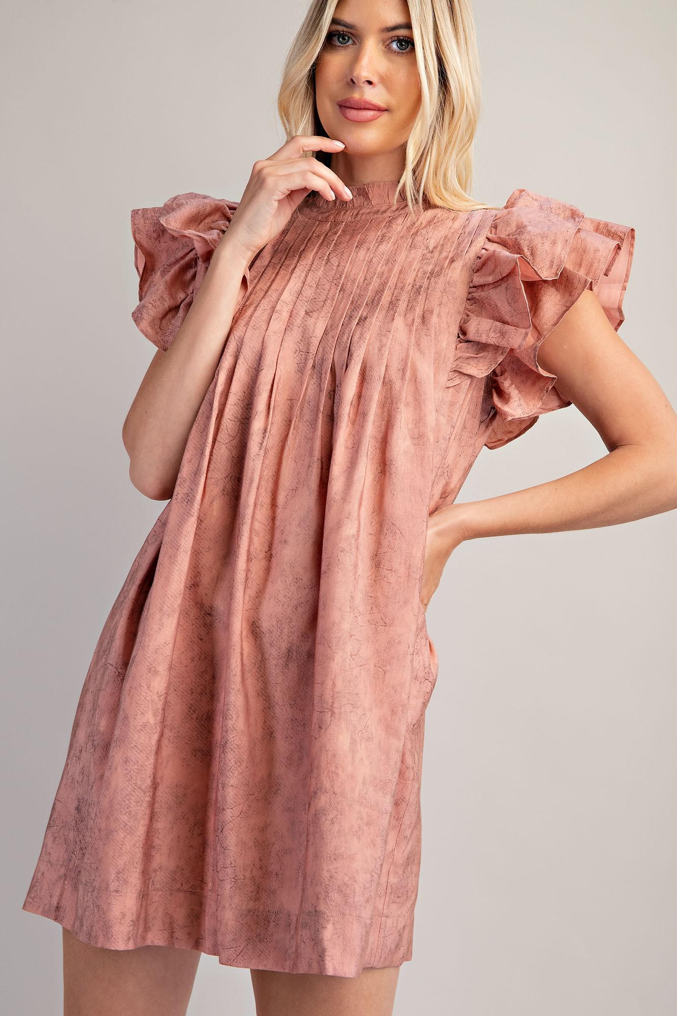 Blushing Ruffle Dress