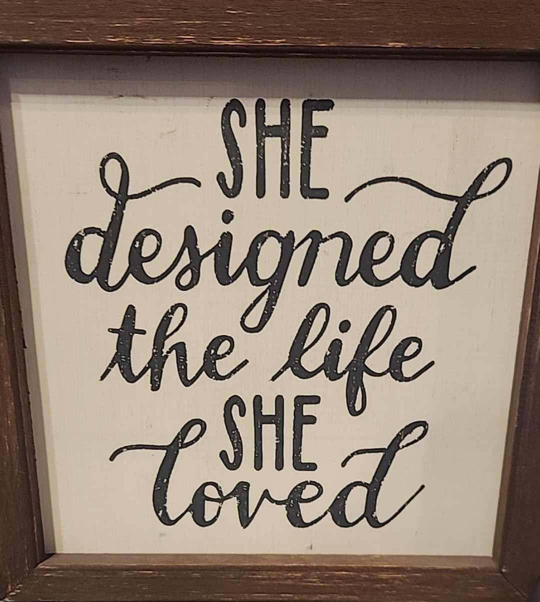 She Designed Framed Board