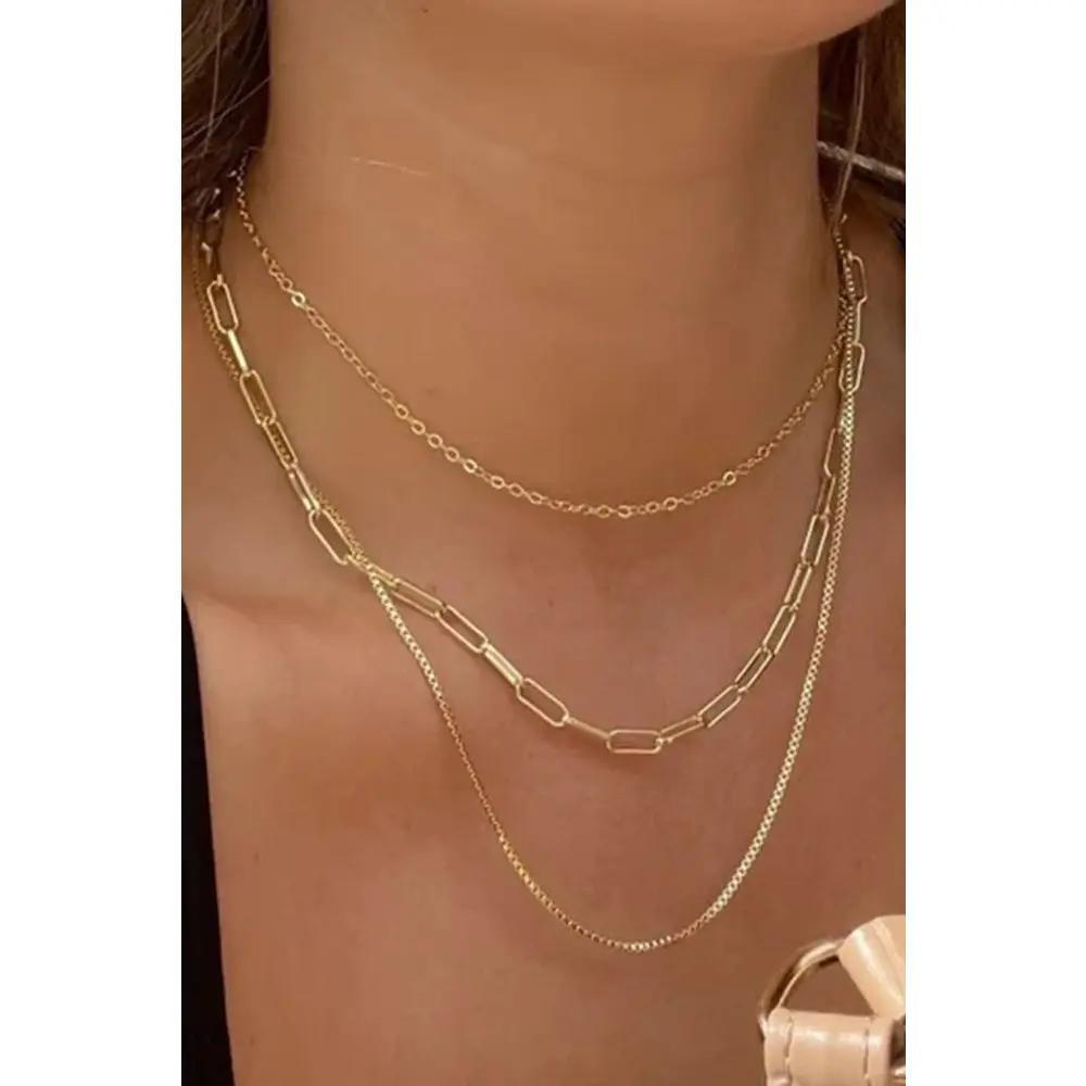 18K Stainless Steel Tarnish Free Layered Necklace
