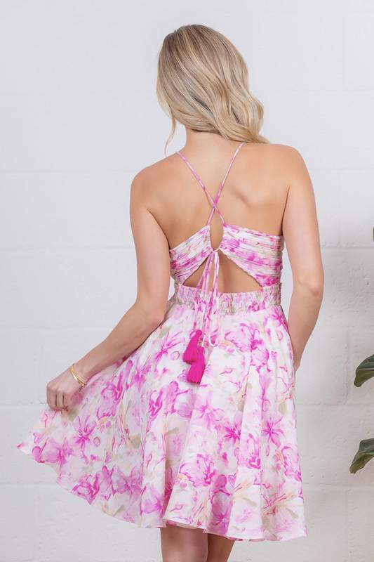 Pink Multi Flower Dress