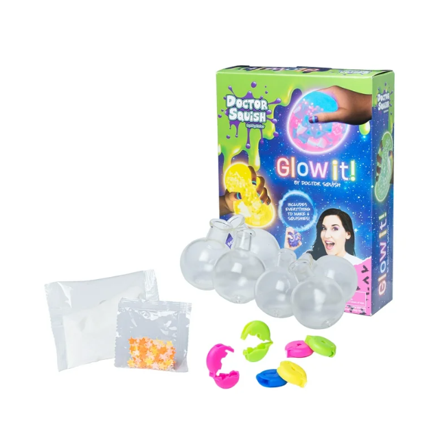 Doctor Squish Squishy Maker 6-Pack Refill - Glow it! Edition