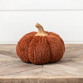 6.25" Burnt Orange Fleece Pumpkin
