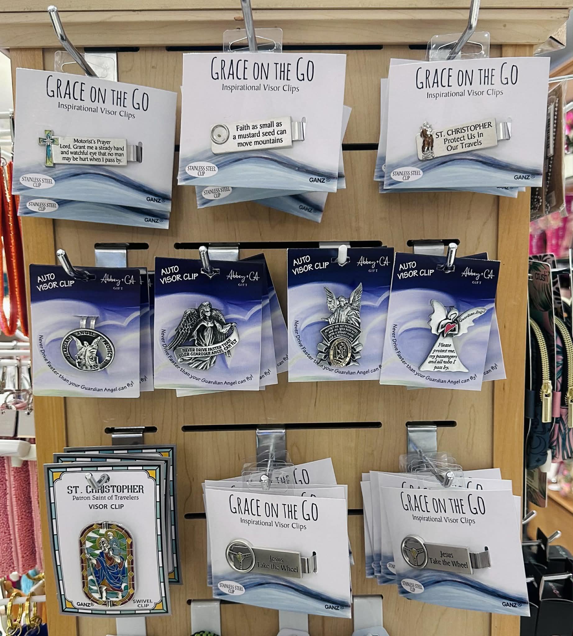 Grace on the Go Inspirational Visor Clips