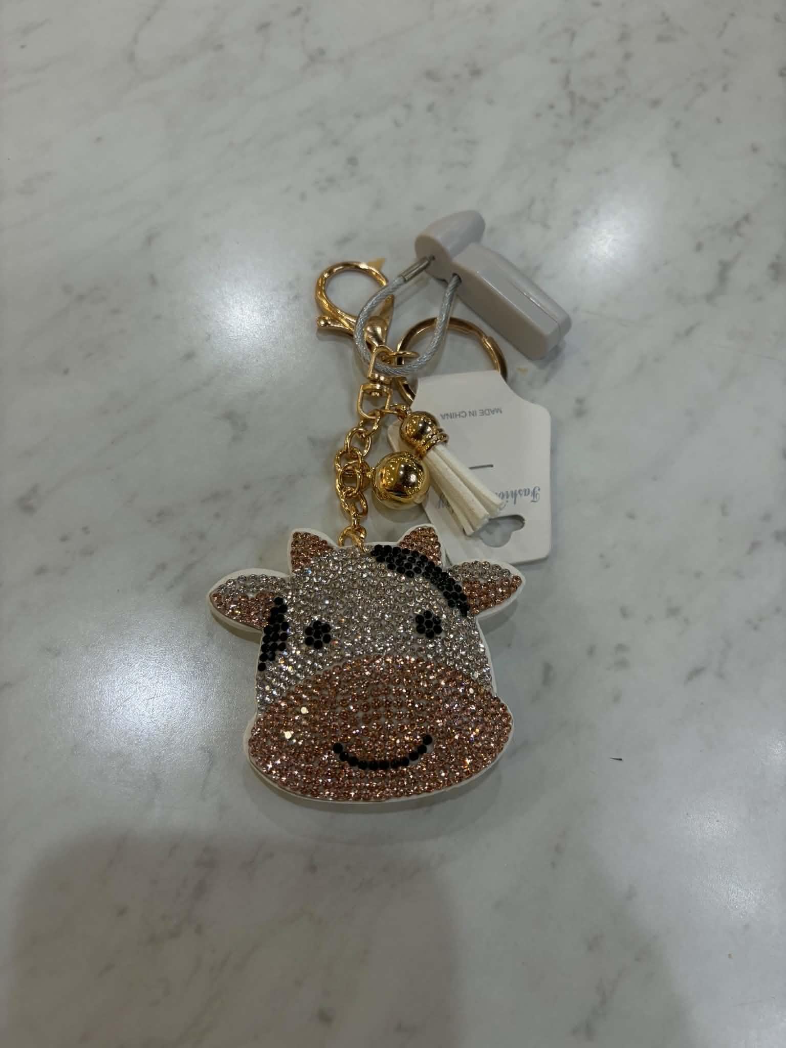Puffy Rhinestone Keychains