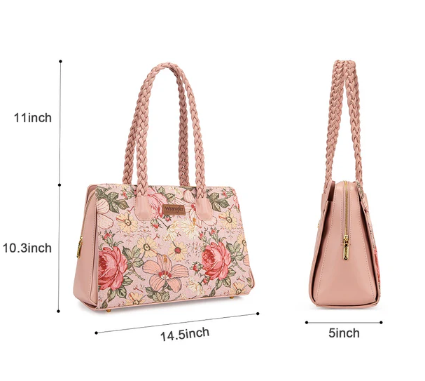 Wrangler Floral Print Braided Satchel Bag