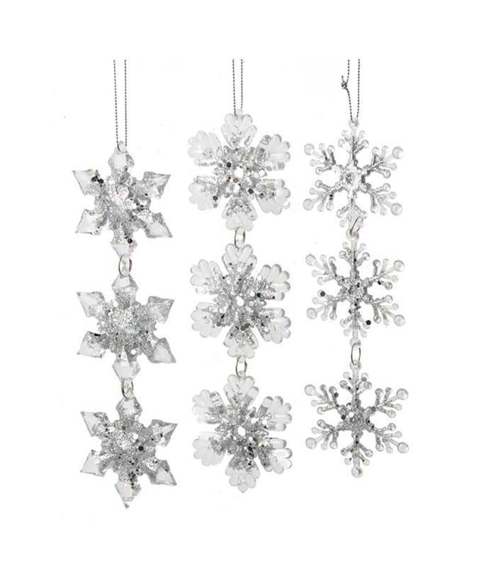Ice Silver Snowflakes