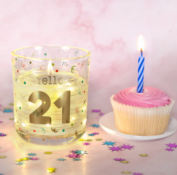 Hello Milestone Birthday 3.5oz Candle