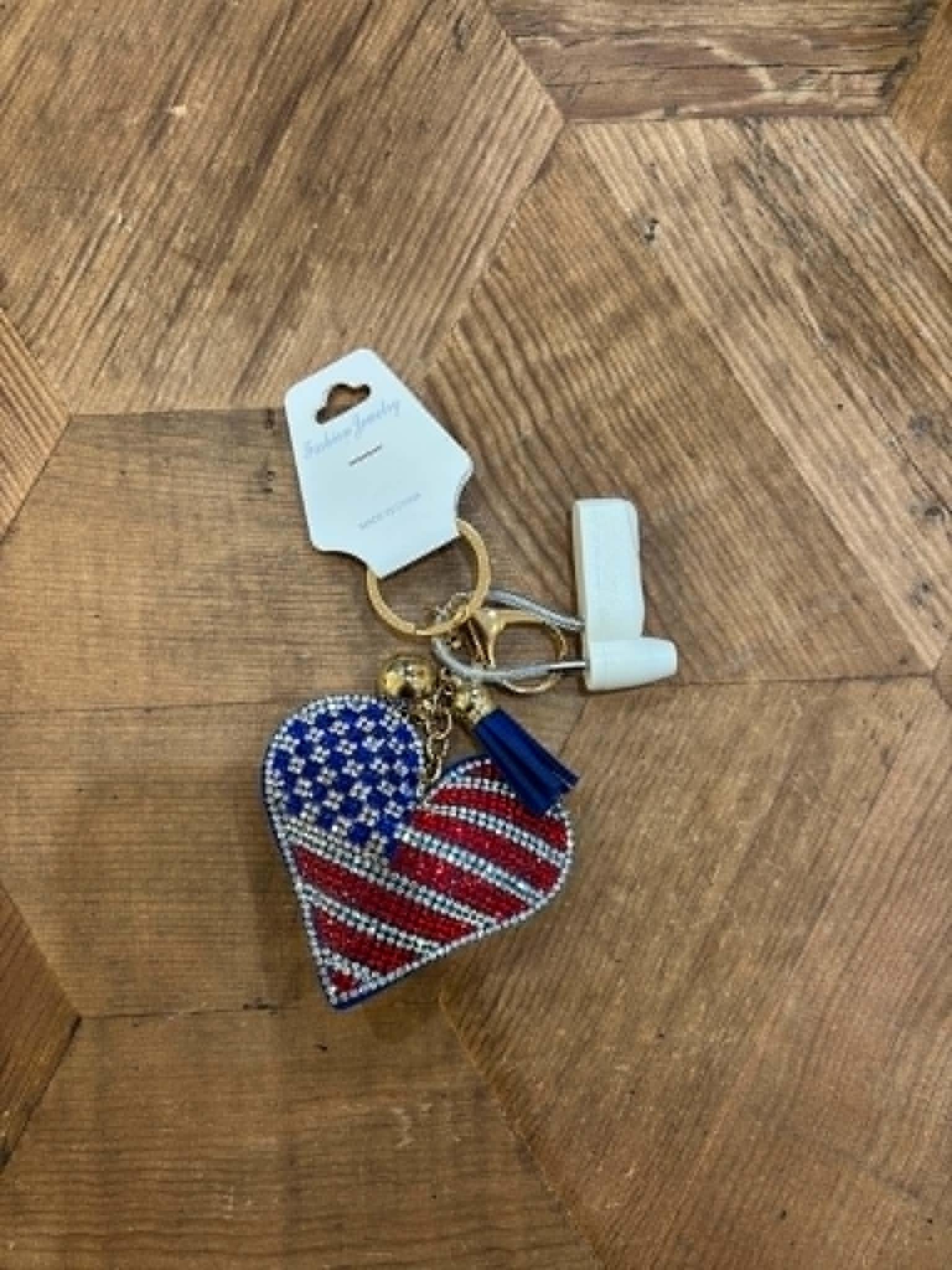Puffy Rhinestone Keychains
