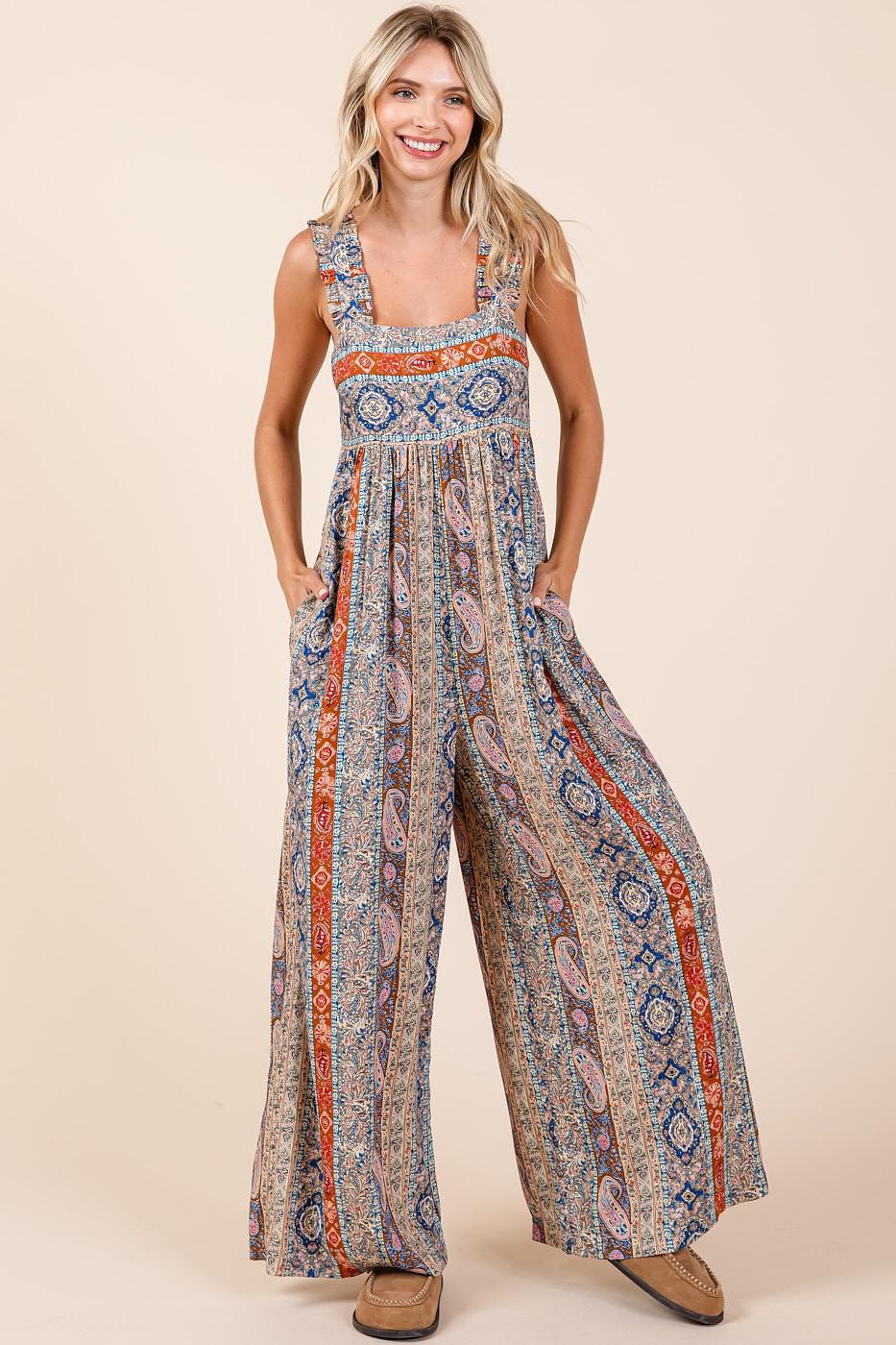 Boho Wide-Leg Jumpsuit