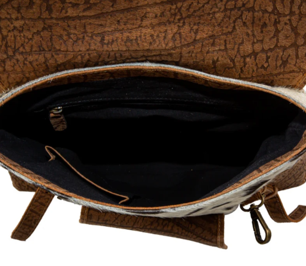 Stratford Trail Accent Leather Leather Hairon Bag