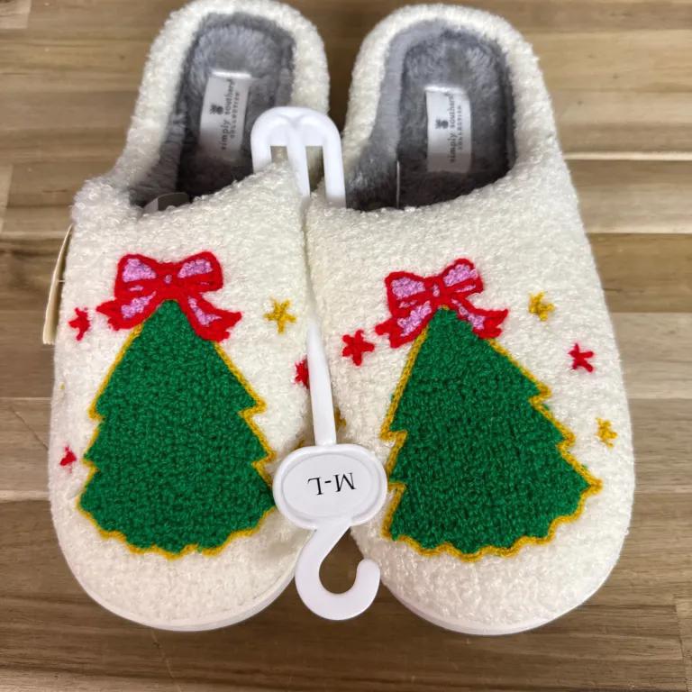SS Holiday Tree Slippers