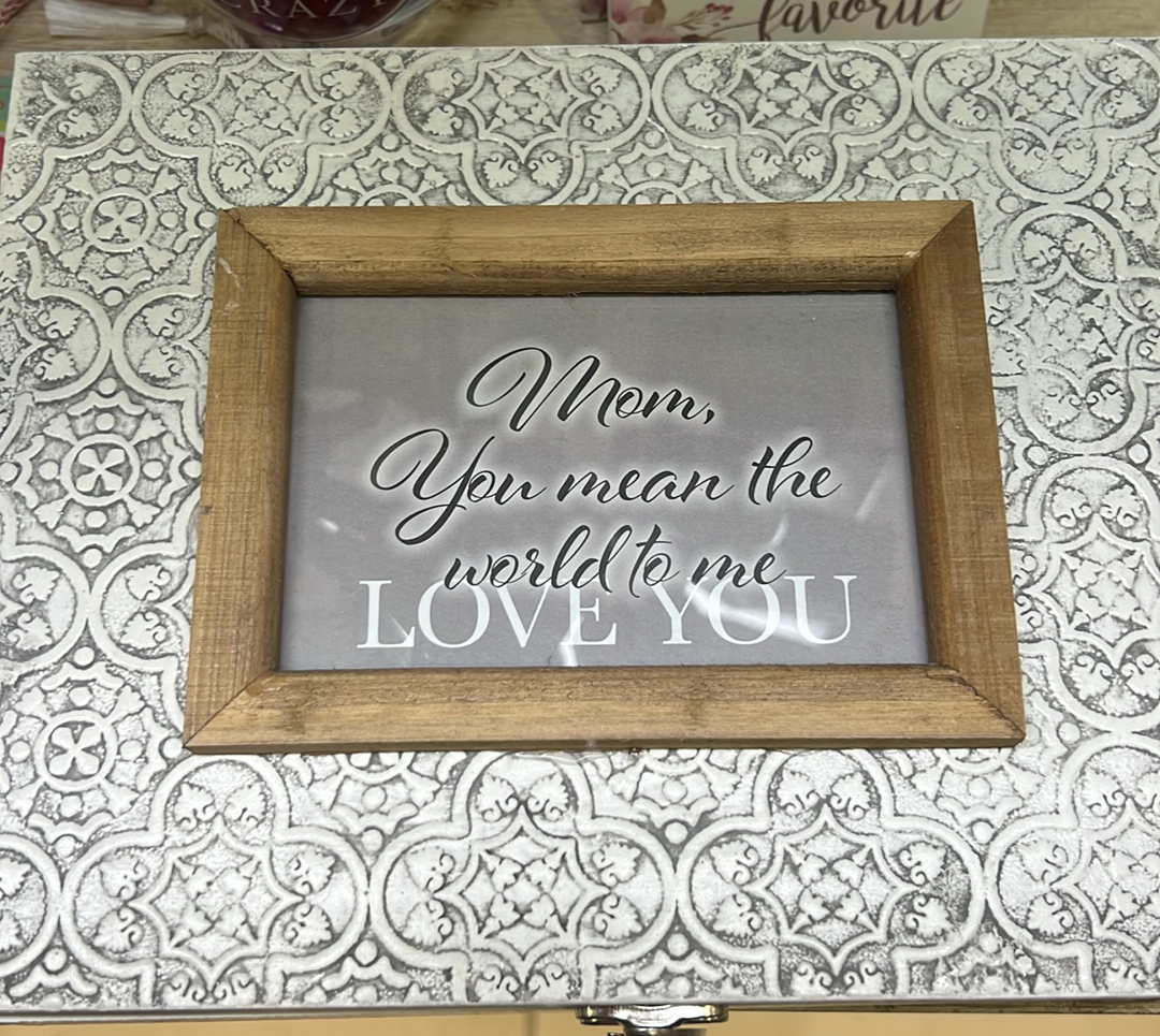 Mom You Mean The World To Me Music Box