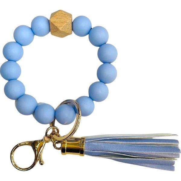 Silicone Ball Bracelet Keychains