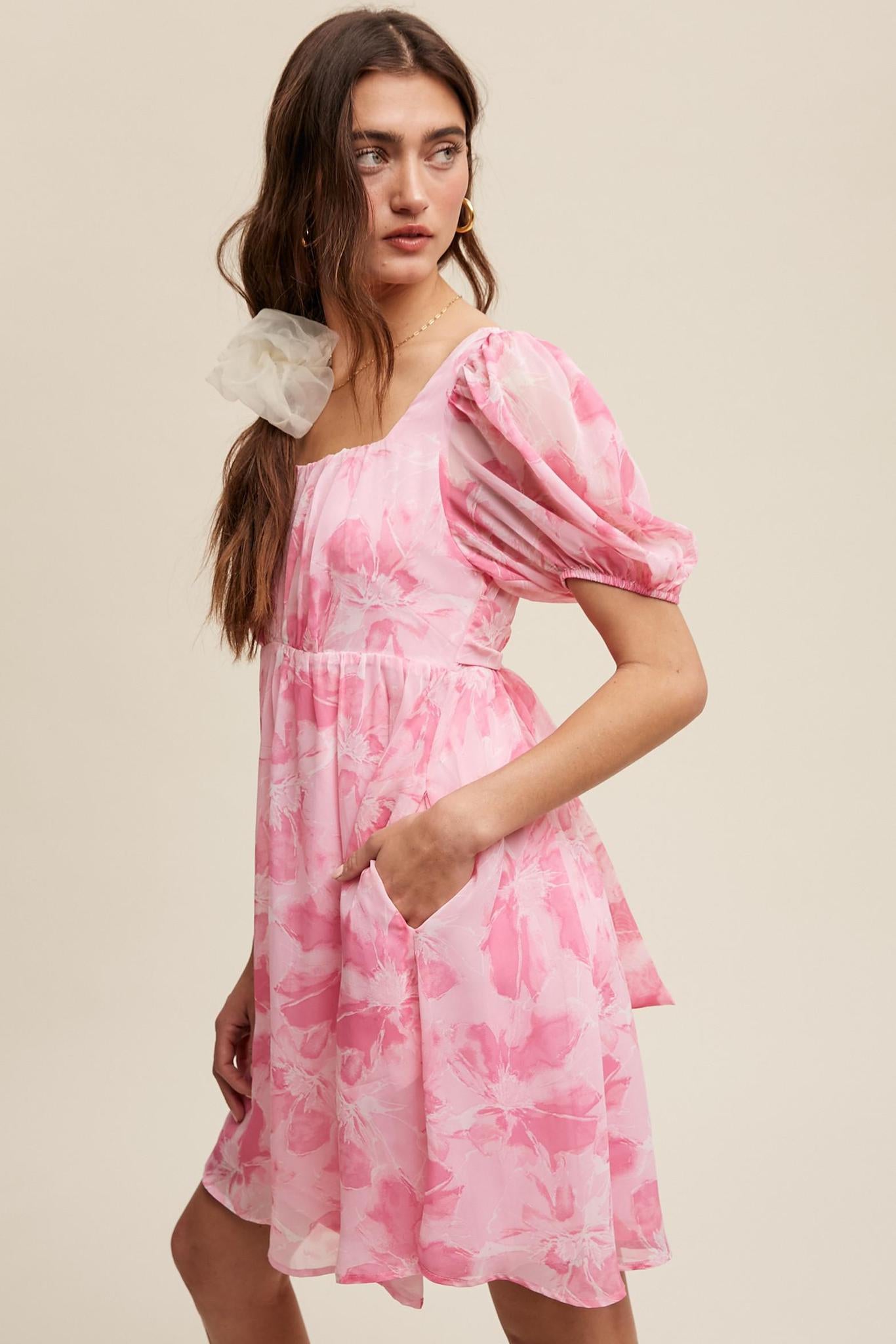 Empire Pink Babydoll Dress