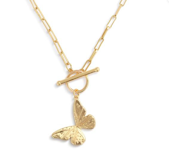 Artisan Butterfly Gold Necklaces