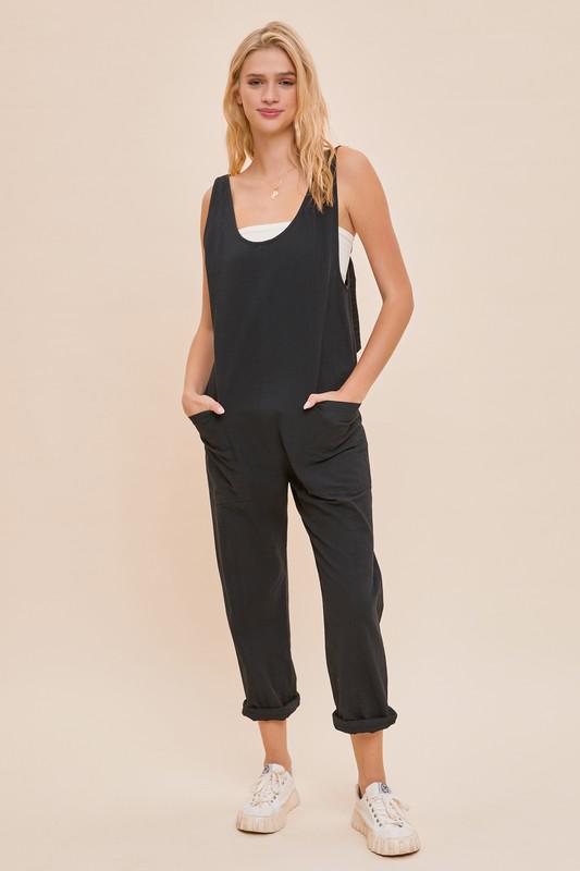 Vneck Pocket Jumpsuit