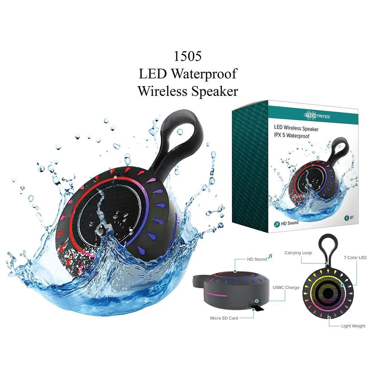 IPX5 Waterproof Speaker W/Led