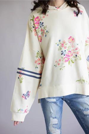 Simply Southern Oversized Floral Printed Hoodie