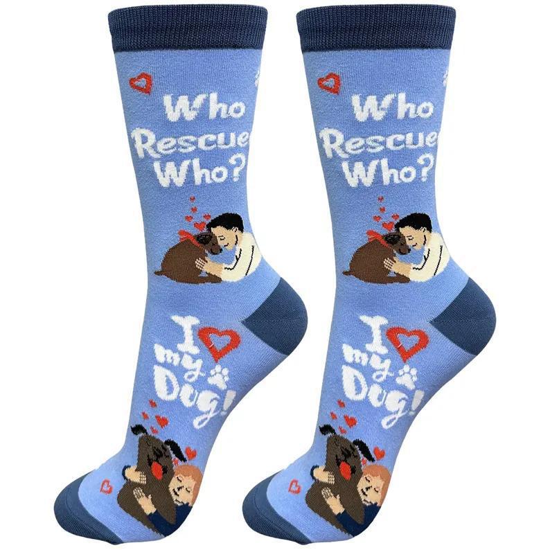 Who Rescued Who? Dog Socks