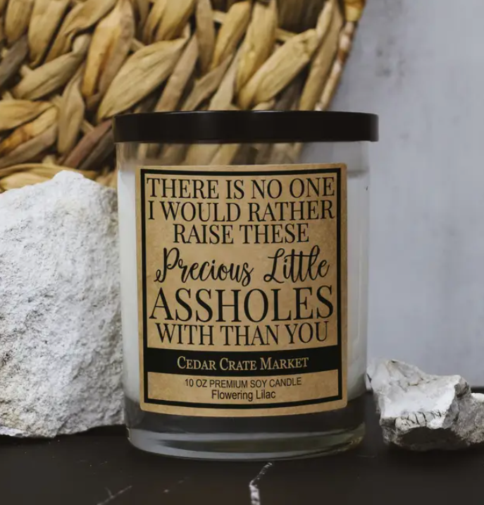 There Is No One I Would Rather Raise Precious Little Asshole Candle