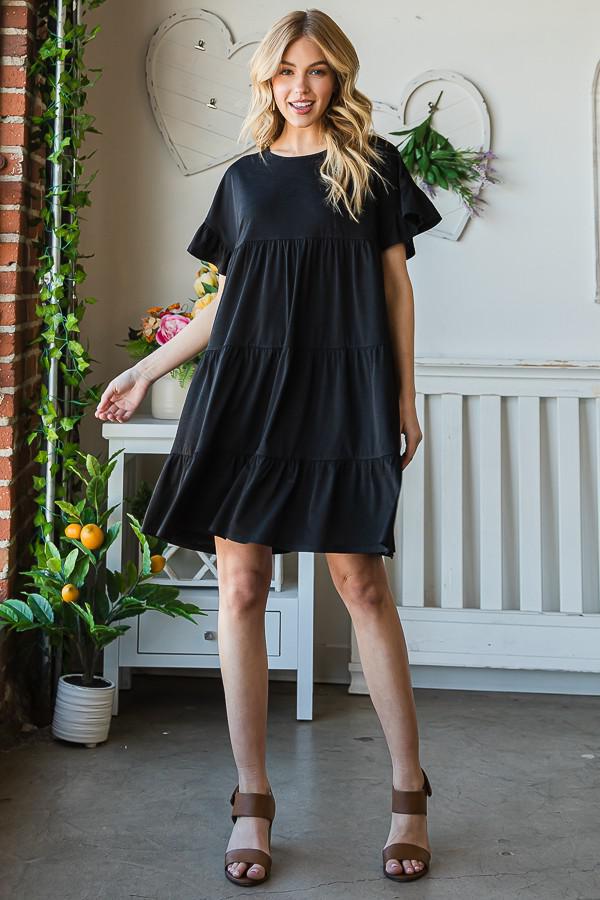 Plus Black Dolman Sleeve Bulgari Dress