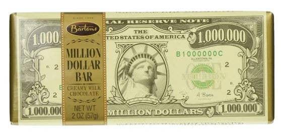 Bartons Million Dollar Creamy Milk Chocolate Bar