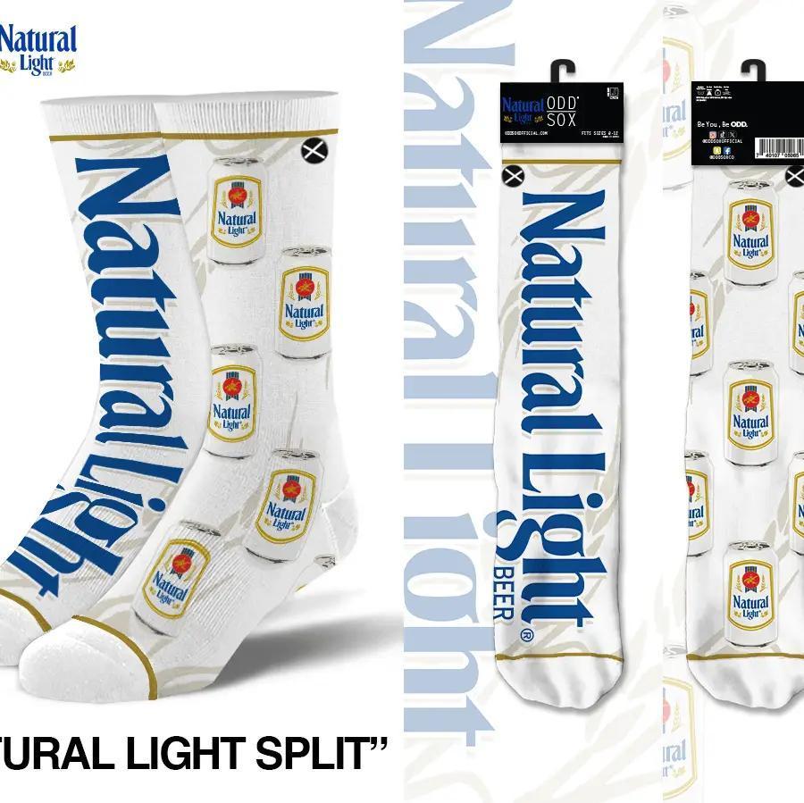 Natural Light Split - Mens Crew Socks