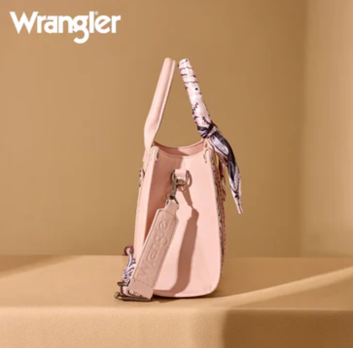 Wrangler Braided Paisley Bandana Tote Bag - Pink