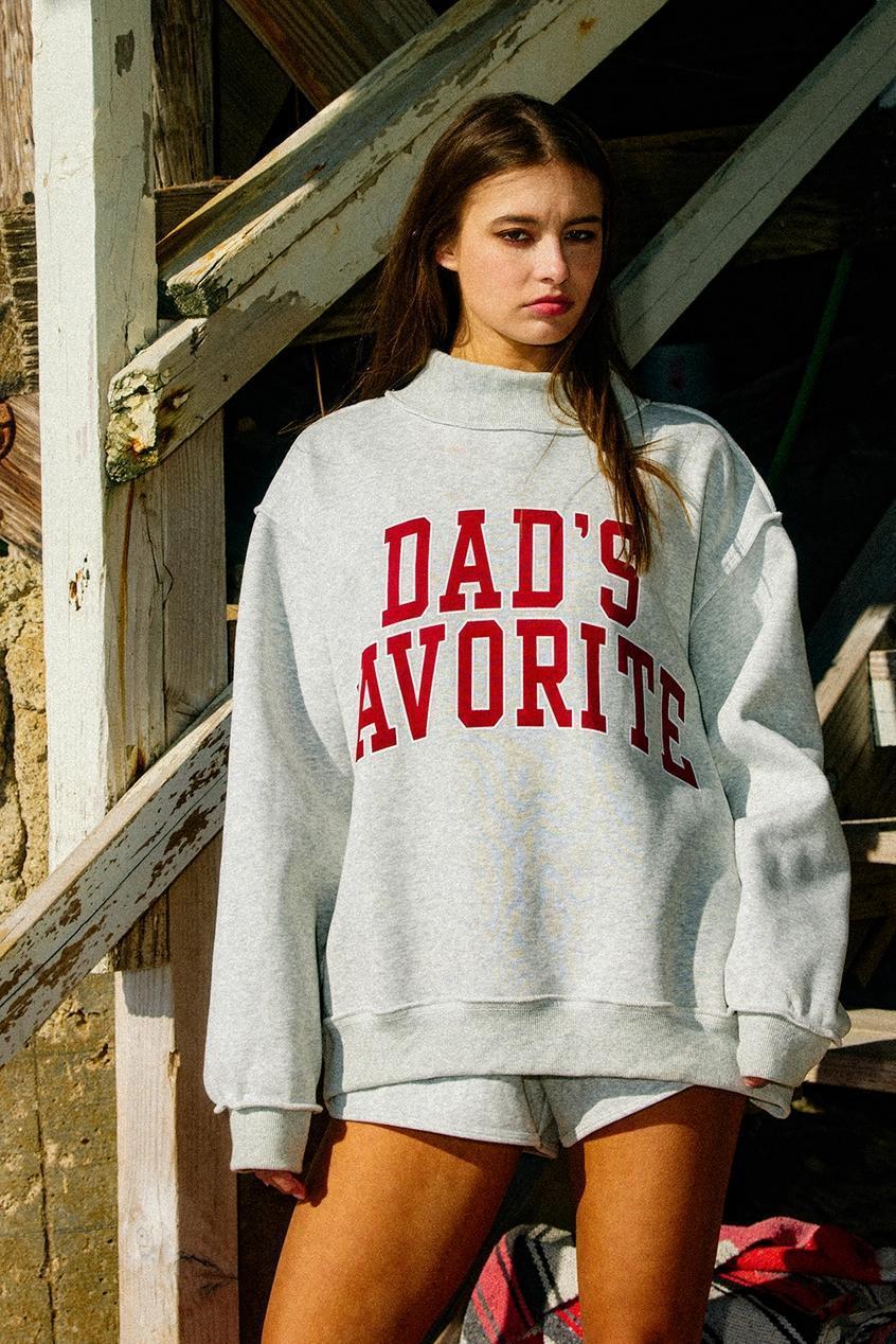 "Mom's Favorite & Dad's Favorite" Reversible Mock Neck Sweatshirt Copy