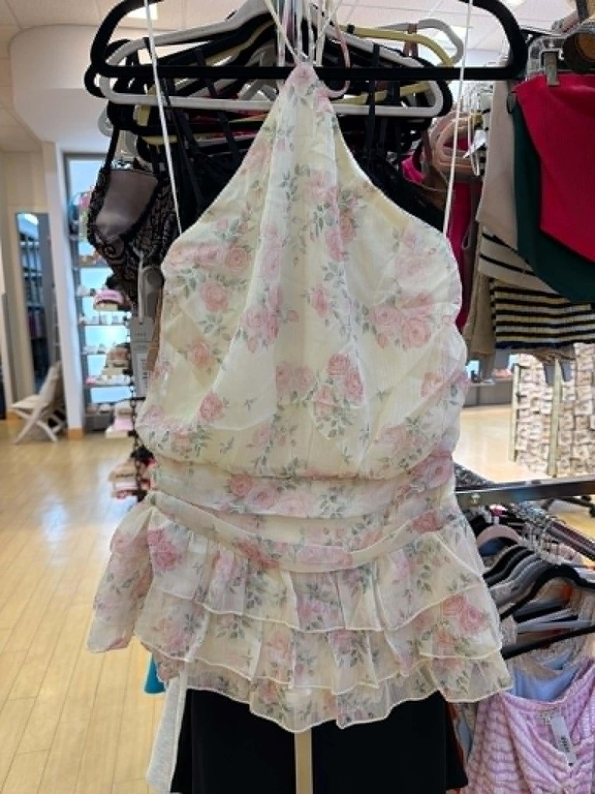 Halter Neck Ruffle Romper