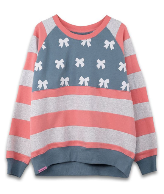 Simply Southern American Flag Bow Crewneck