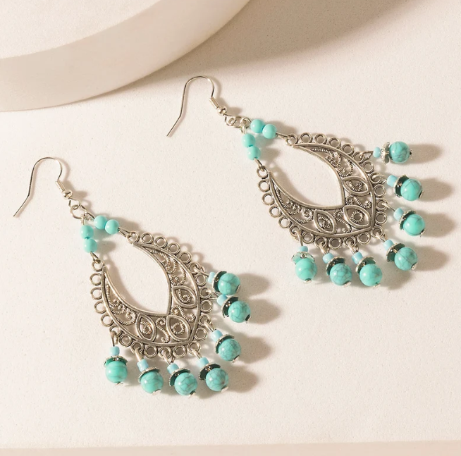 Blue River Song Earrings in Navajo Sky
