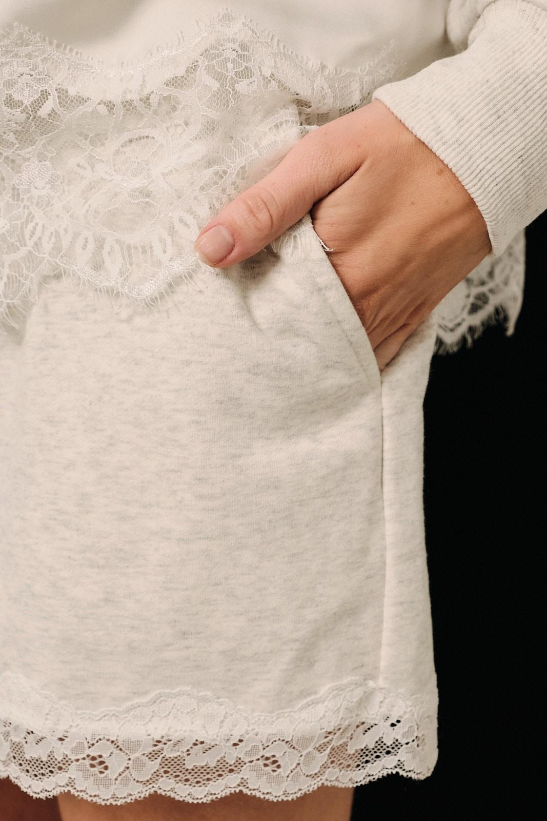 Lace Trimmed Hem Matching Set