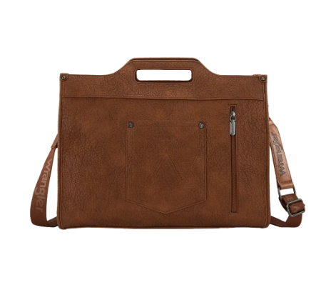 Wrangler Genuine Cowhide Carry-All Brown Large Tote/Crossbody