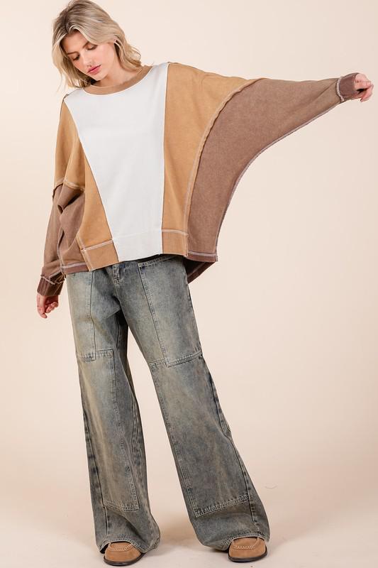 Camel Dolman Sweatshirt