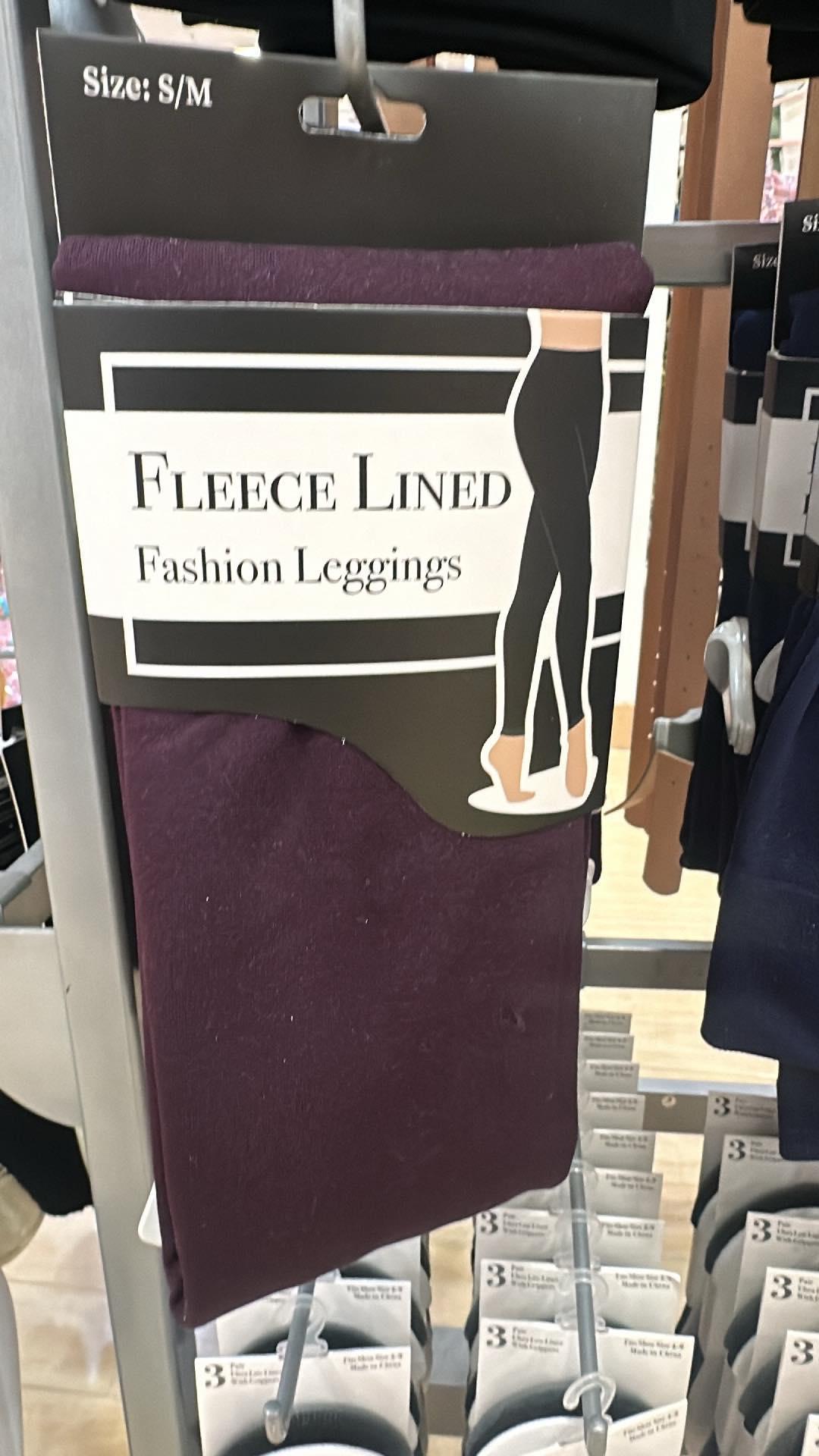 Purple Fleece Lined Leggings