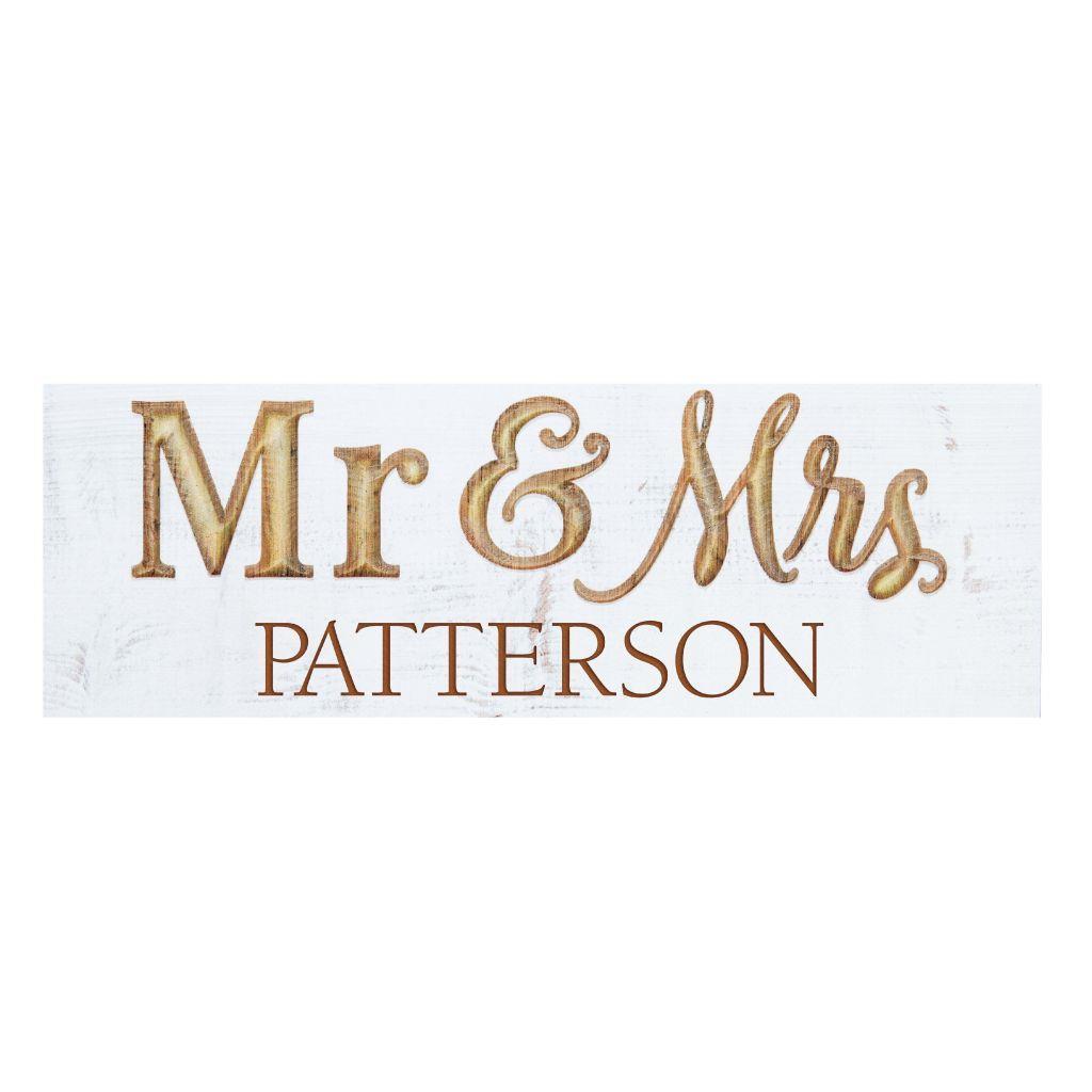 Mr. & Mrs. Carved Sign 15.75x5.5