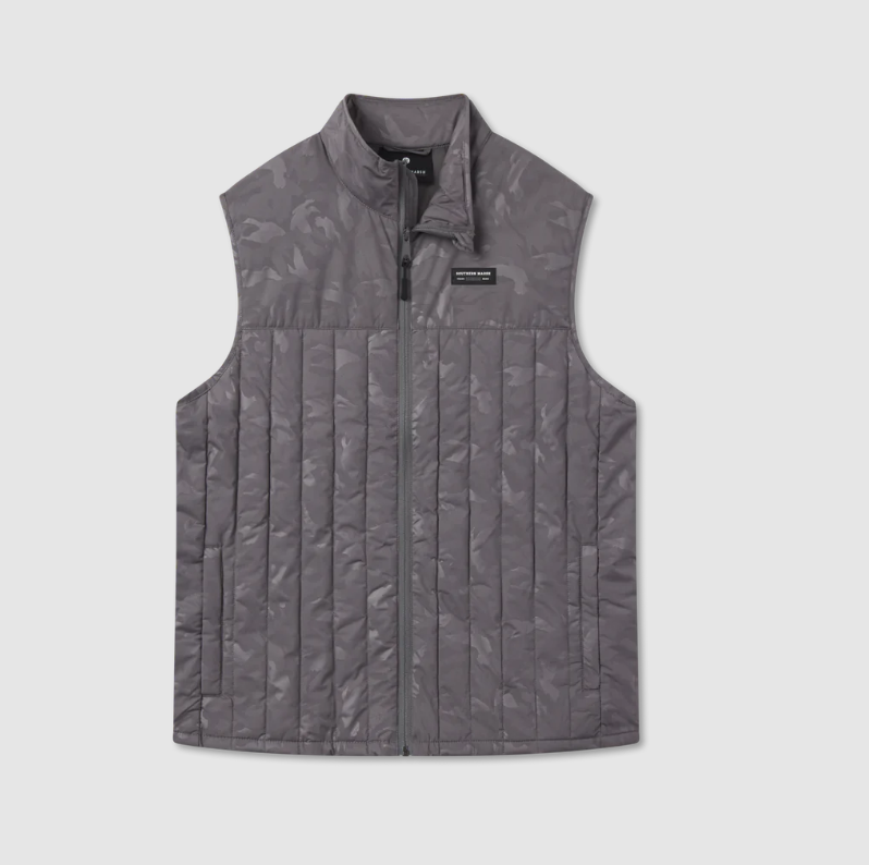 Whitefish Quilted Vest - Duck Camo Light Gray
