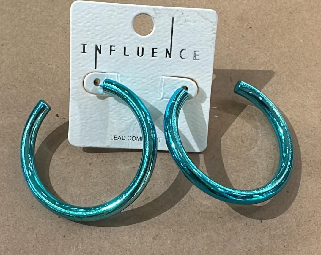 Medium Metallic Hoops