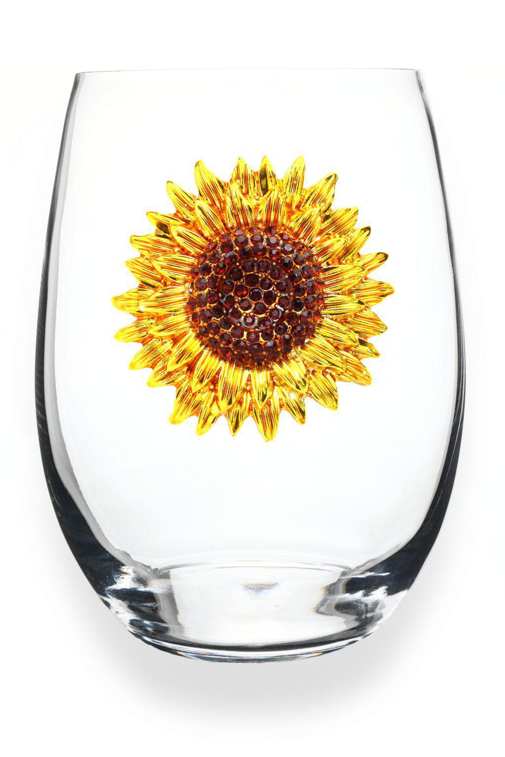 Sunflower Stemless Wine Glass
