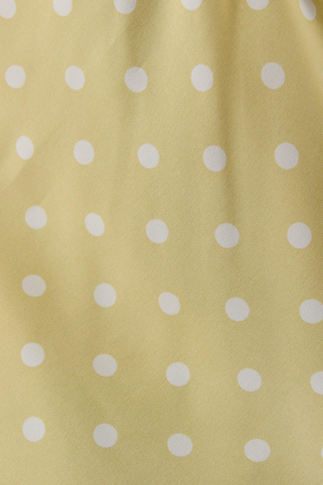 Butter Polka Dot Mini Dress With Attached Scarf